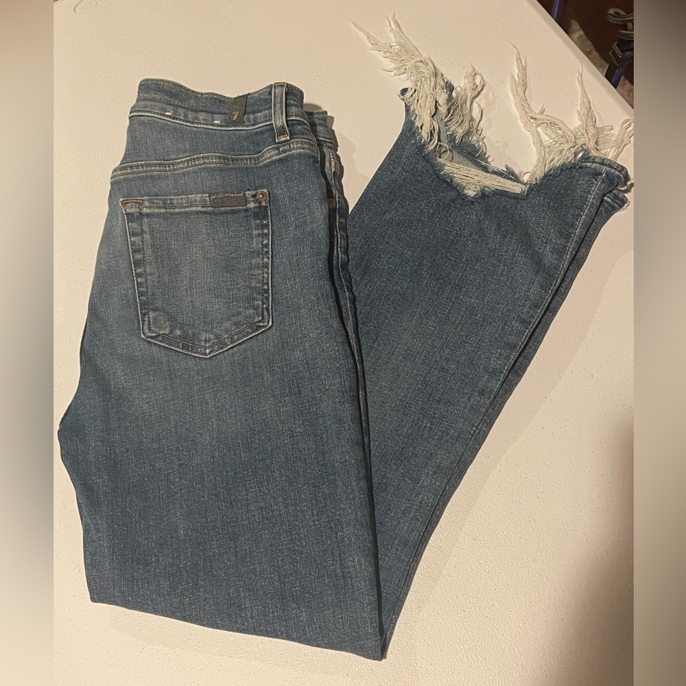 NWOT WOMENS 7 Seven Jeans High Waist Slim Kick Size 29